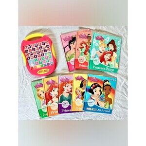 Disney Princess SmartPad Learning Tablet + 8 Books Lot | Interactive Educational
